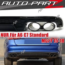 Schwarz Diffusor Heckdiffusor Auspuff für AUDI A6 C7 4G mit Seriens. MOPF 15-18
