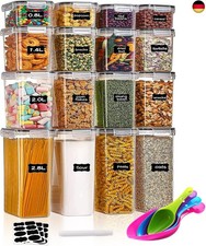 Vorratsdosen Set,Aufbewahrungsbox Kuche Organizer 16er
