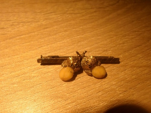 Brosche gold mit - brosche,"gold,