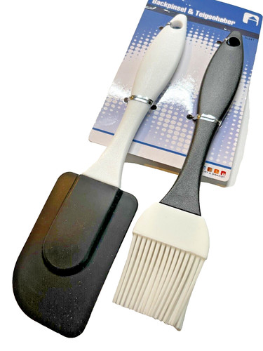Teigschaber backpinsel 2er - teigschaber,