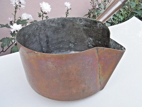 Antiker kupfer stieltopf - antiker,