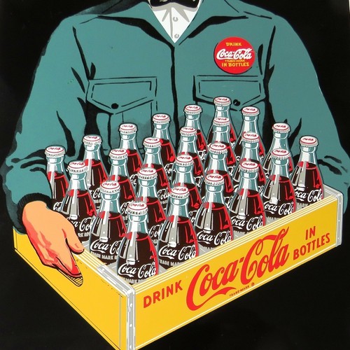 Coca cola altes - coca, emailschild
