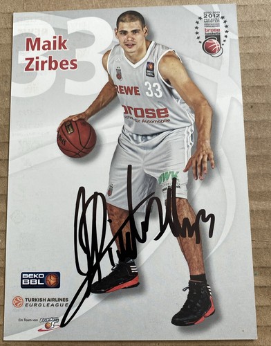 Maik zirbes autogrammkarte - maik,
