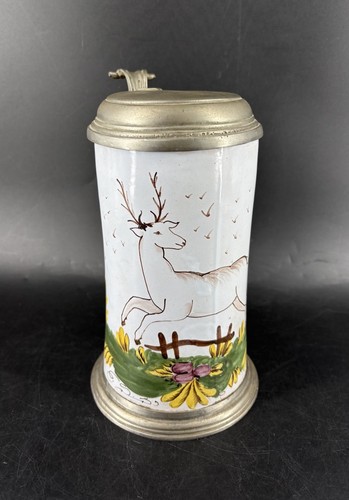 Zinndeckel walzenkrug bierkrug - walzenkrug,
