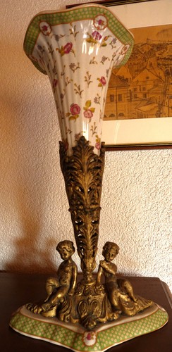 Prunkvase bronze porzellan - prunkvase, bronze/