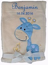 Babydecke mit Namen bestickt +
