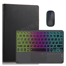 DE Für 9.7~11 Zoll Tablet Hülle mit Touchpad Beleuchtet QWERTZ Deutsche Tastatur