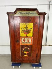 Antiker Bemalter Bauernschrank 1848 Mühlböck Holz Brandschrank Bauernmalerei