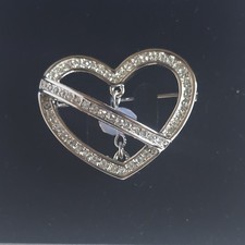 Swarovski Herz Brosche Pavé