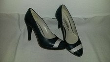 Pumps in grau/blau mit creme Gr. 36 Shoemaker Project Made in Italy  wneu