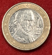 1 Euro Münze - Mozart 2002 -