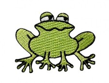 Mono Quick 04503 Frosch, Bügelbild, Patch, ca. 5,0 x 3,8 cm