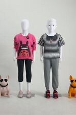 Kinderpuppe Schaufensterpuppe SC-1White 2 Köpfe  Junge Mädchen Egghead Kind weiß