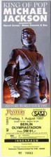 MICHAEL JACKSON : TICKET STUB
