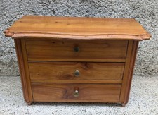 Biedermeier Miniatur Modell Kommode Nußbaum 3 Schubläden ANSCHAUEN !!!