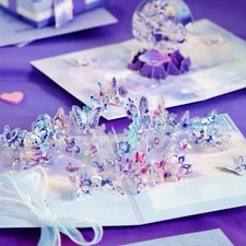 3D Pop-Up Karte Kristall Weinachten Neujahr Geburtstag Hochzeit Geschenk Kinder