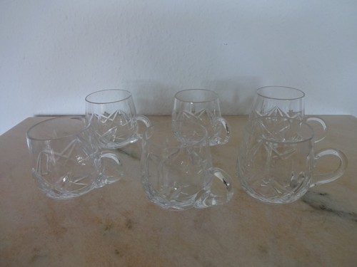 Kristall bowle gläser - 6x,