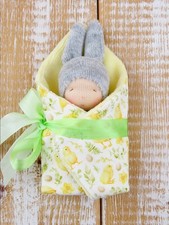 Waldorfpuppe Miniatur Hase Häschen Bio Puppe Waldorf Art Deko