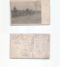 (b91653)   Foto-Ansichtskarte Soldaten mit Tragbahre, Inf. Rgt. 91 nach Dor