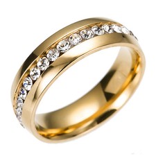 Edelstahl Ring mit Steinen sehr edel elegant stylisch gold, silber, rosegold