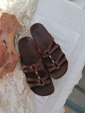 Leder Latschen Sandalen
