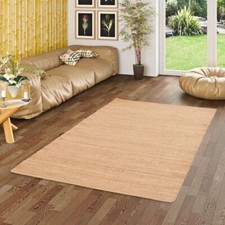 Naturfaser Handgefertigt Jute Salsa Beige Braun Uni