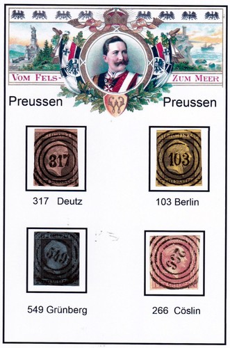 Preußen nummernstempel - preußen,