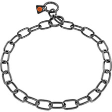Sprenger Hundehalskette 4,0 mm Halsband Halskette Hund Edelstahl schwarz stark