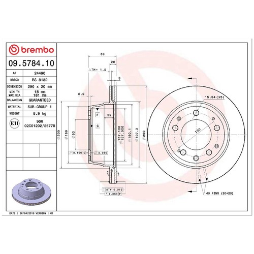 Brembo scheibenbremse - 2x,