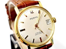 Porta Handaufzug Herren Armbanduhr 1969 Cal. PUW 361 Germany D.B.G.M.