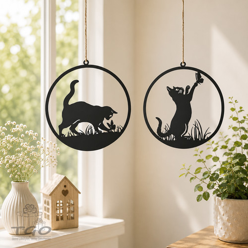 Fensterdeko dekohänger katze - dekohänger,