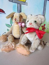 Steiff Hase Lulac und Katze Kitty, 60er-J., top!