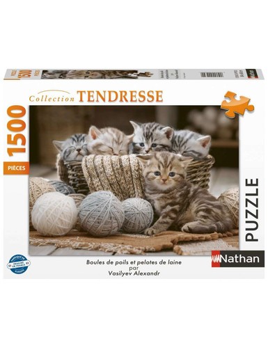 Puzzle 1500 haarbälle und - 1500,