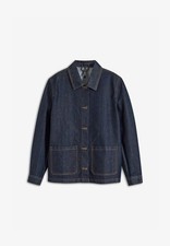 Jeansjacke Gr. 38 Dunkelblau Denim Damen Jeans-Jacke Blazer Sakko Neu*