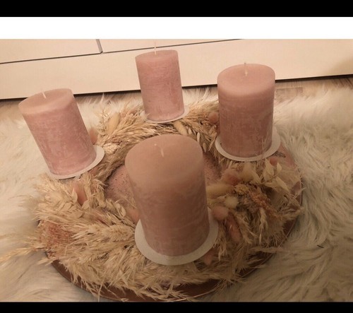 Adventskranz trockenblumen - adventskranz,