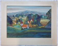 Gemälde Aquarell Landschaft
