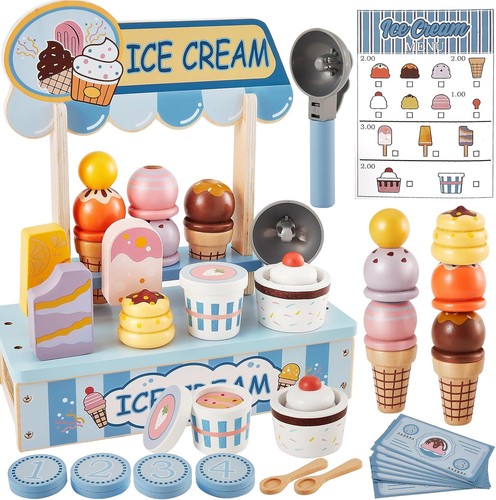 Eiscreme set holz eis stiel - set, am