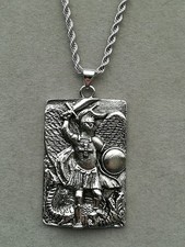 Erzengel Michael Anhänger Mit Halskette Silber Schutz Engel Sankt Heiliger St.