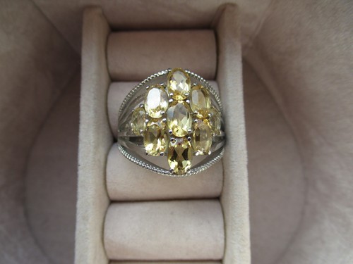 Citrin ring edelstahl - citrin,