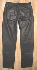 ENJOY  Herren- LEDERJEANS / Nubuk- Lederhose in schwarz in ca. 46/48