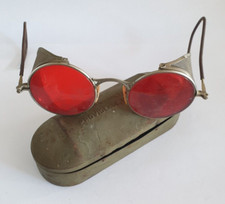 WK2 US Fliegerbrille Welsch Pilotenbrille rotes Glas mit Etui Box