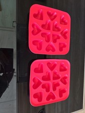 Ikea Eiswürfelform Rot  mit Herzen 2 Stück