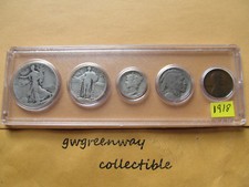 1918 Silber Geburt Jahr Set 5