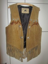  Fransen Wildleder Weste Western Biker Country  Indianer M Unisex NEU