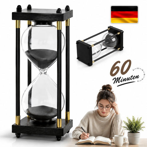 Glas schwarz sanduhr - glas, sanduhr-timer