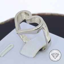 SONDERAKTION WERT 870,- Herz Brillant Ring 585 weiss Gold 14k 14 KT in 55 XXYY