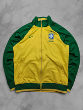 Vintage Y2K Nike Brasilien Trackjacket Größe M Herren Trainingsjacke Gelb Grün