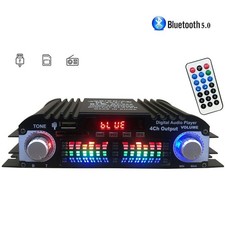 4-Kanal Endstufe Digital Verstärker DC12v Bluetooth 5.0 Auto PKW AMP Subwoofer