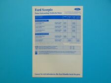 Prospekt /  Preisliste mit Technischen Daten - Ford Scorpio / Ghia 24V - 08/95