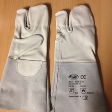 12 Paar Schweißerhandschuhe 3-Finger Gr. 10 XL Spaltleder 0236-V33 ca.35 cm